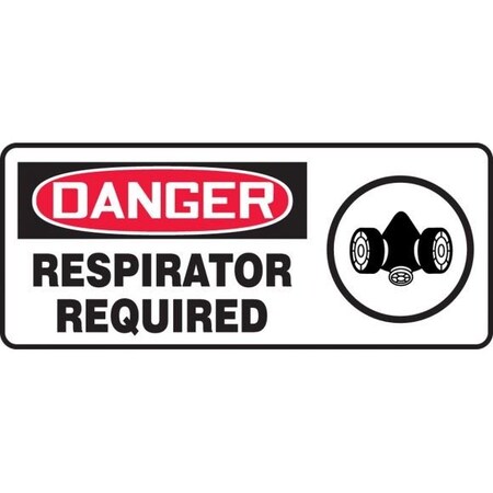 OSHA DANGER SAFETY SIGN RESPIRATOR MPPE121VP